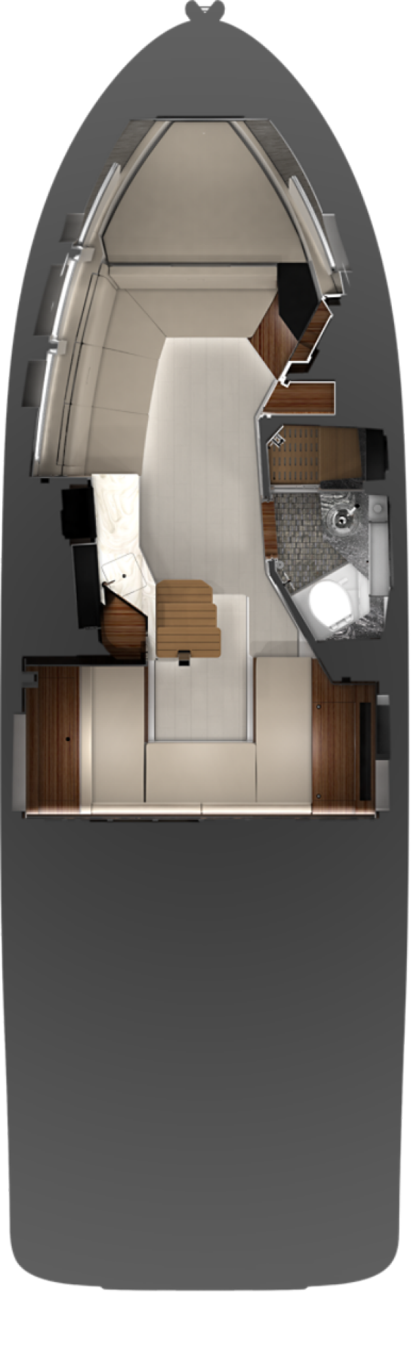 Sundancer 370 Cabin floor plan