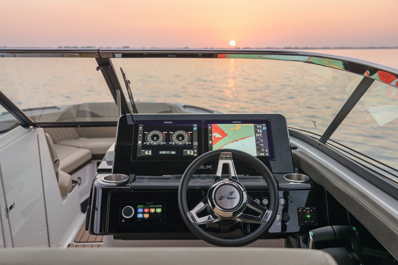 SLX 280 helm at sunset