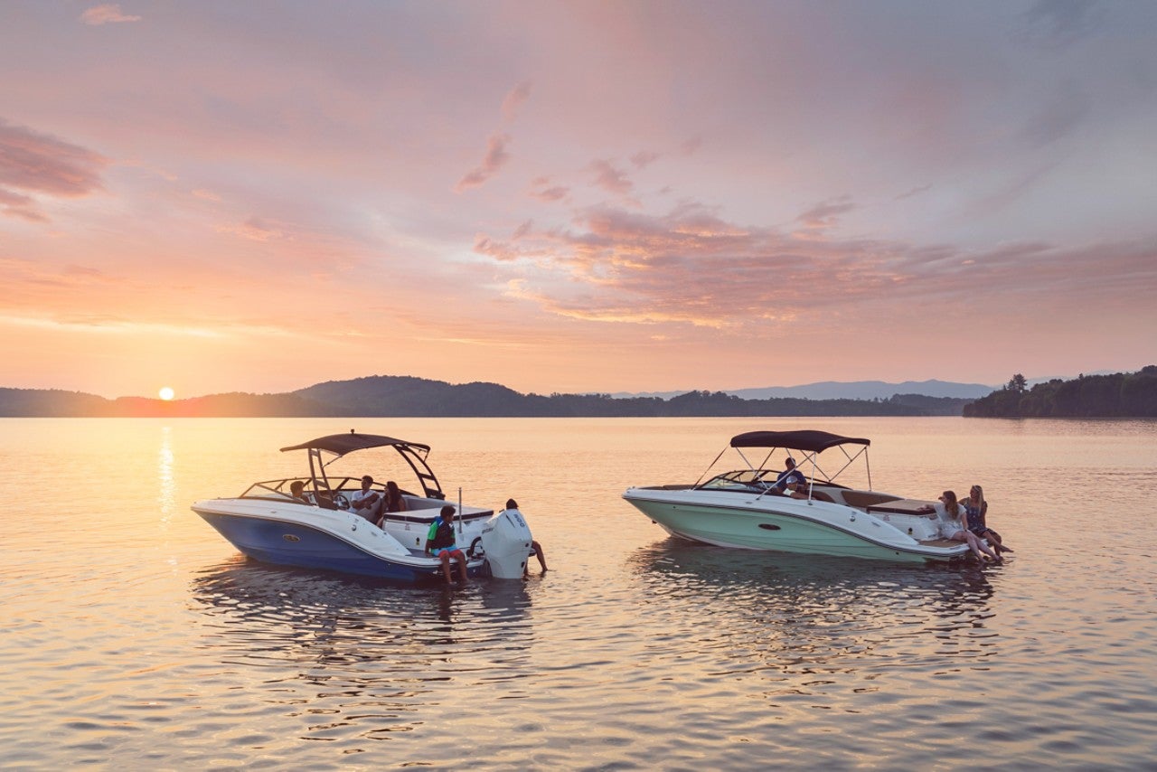 SPX 230 and SPX 230 Outboard at sunset