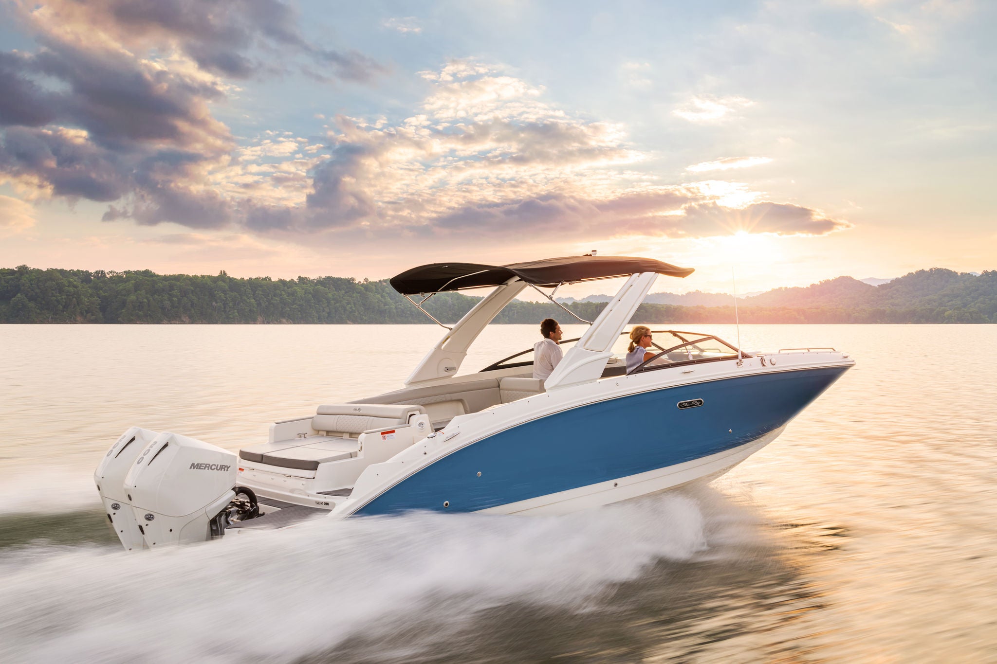 SDX 290 Outboard at sunset