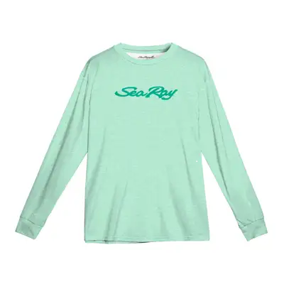 Sea foam long sleeve shirt with Sea Ray logo