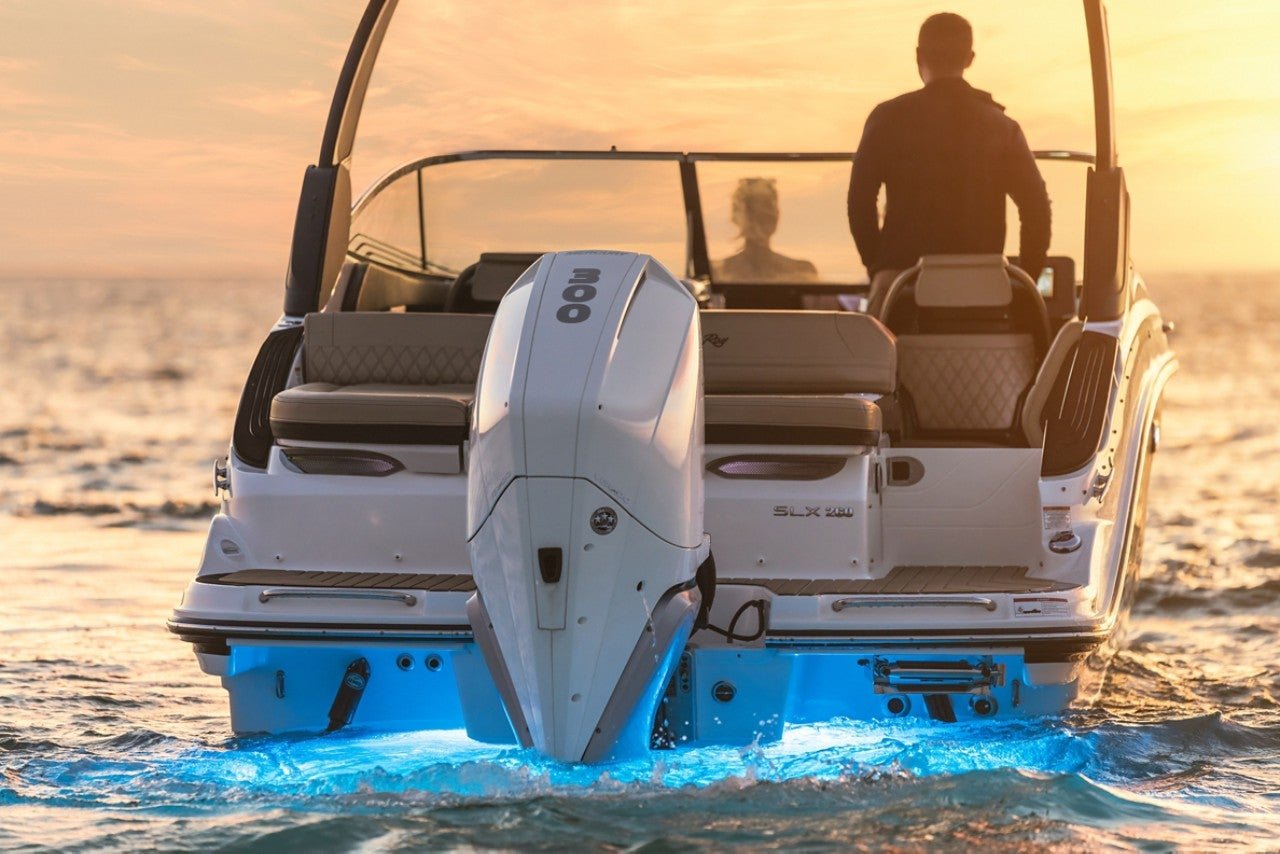 SLX 260 Outboard at sunset