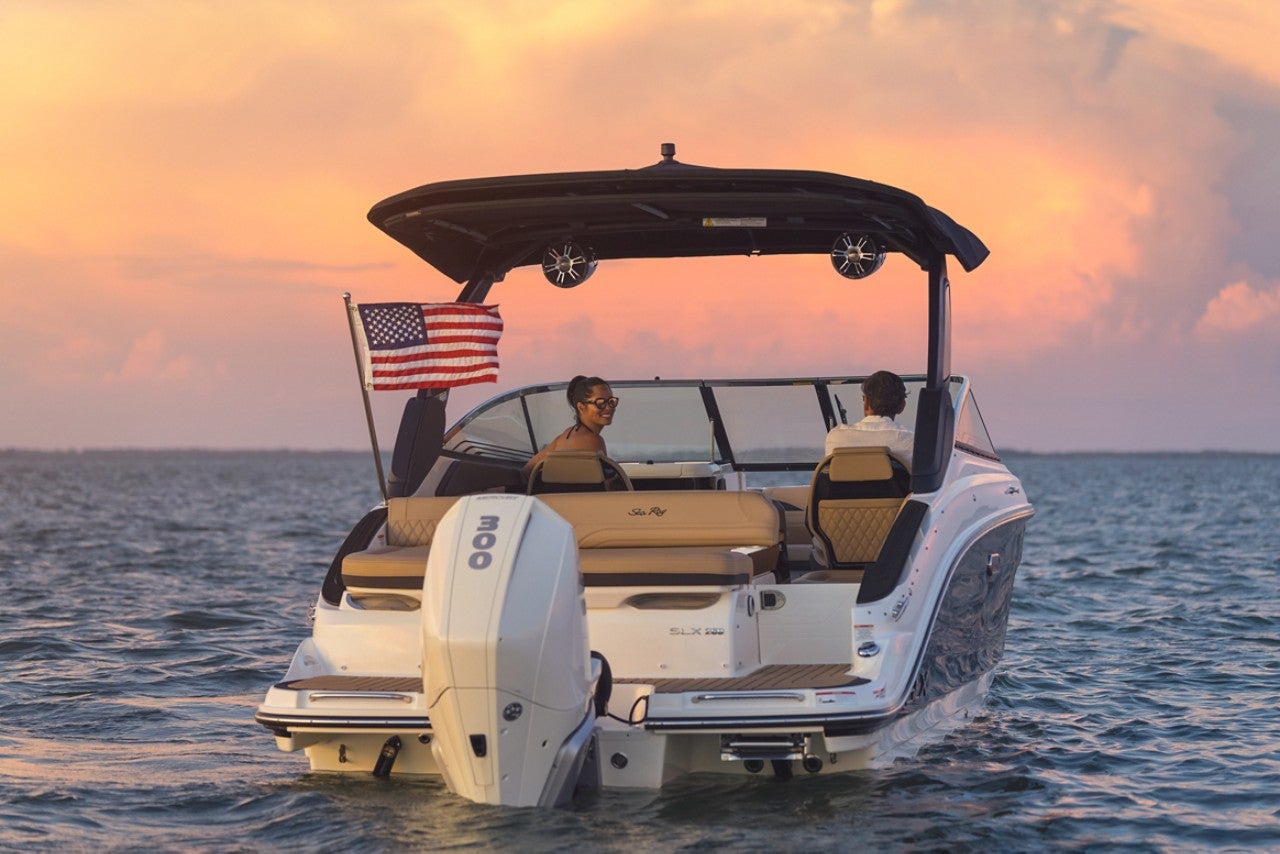 SLX 260 Outboard at sunset