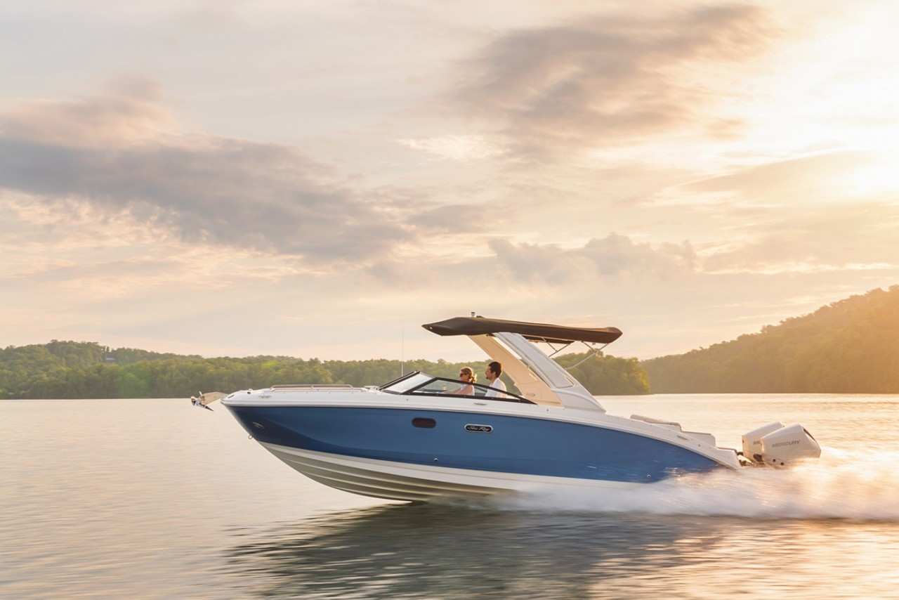 SDX 290 Outboard running port sunset