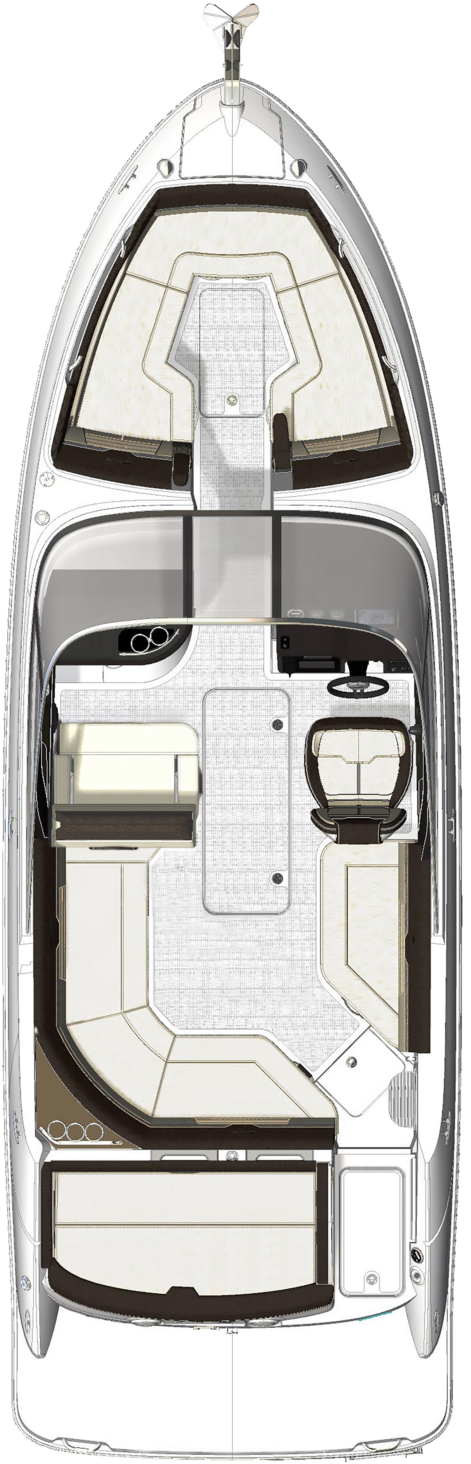 Sea Ray SLX 250 Floorplan