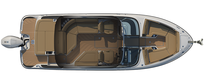 Sea Ray SLX 260 Outboard Floorplan