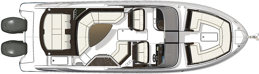 Sea Ray SLX 310 Outboard Floorplan