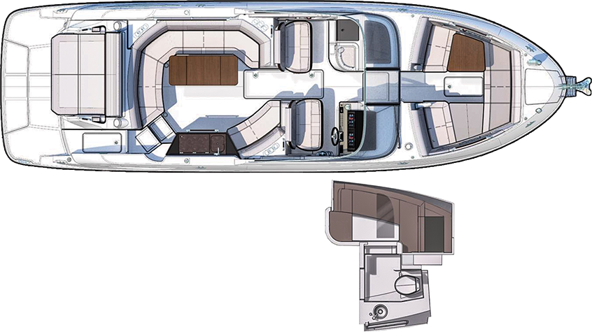 Sea Ray SLX 350 Floorplan