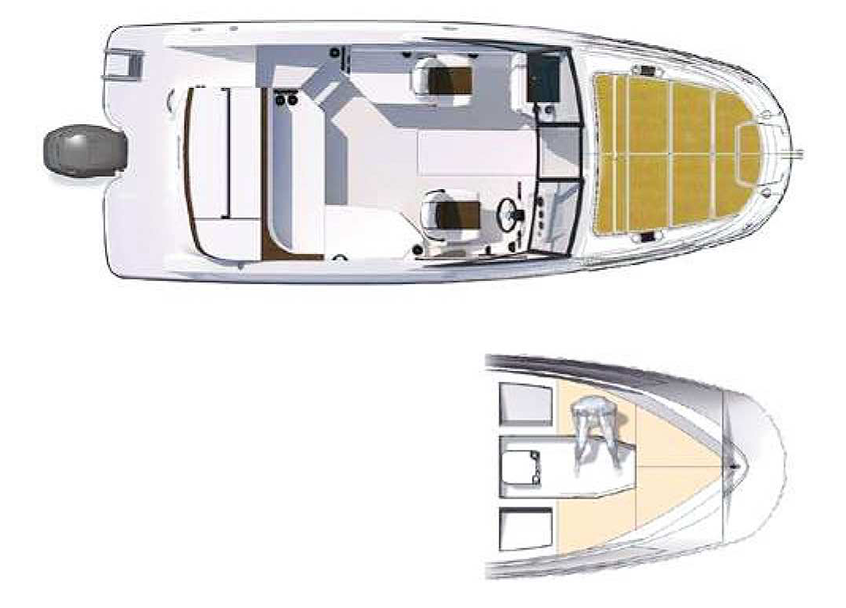 Sea Ray Sun Sport 230 Outboard Floorplan