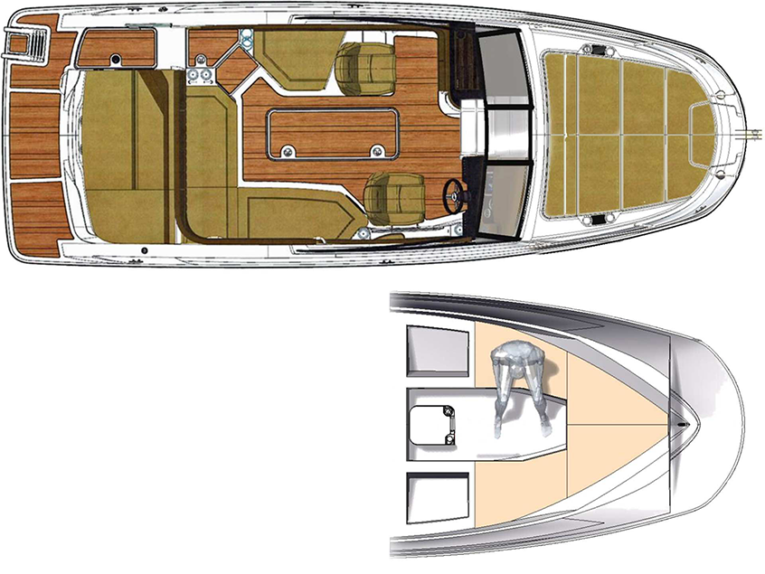 Sea Ray Sun Sport 230 Floorplan